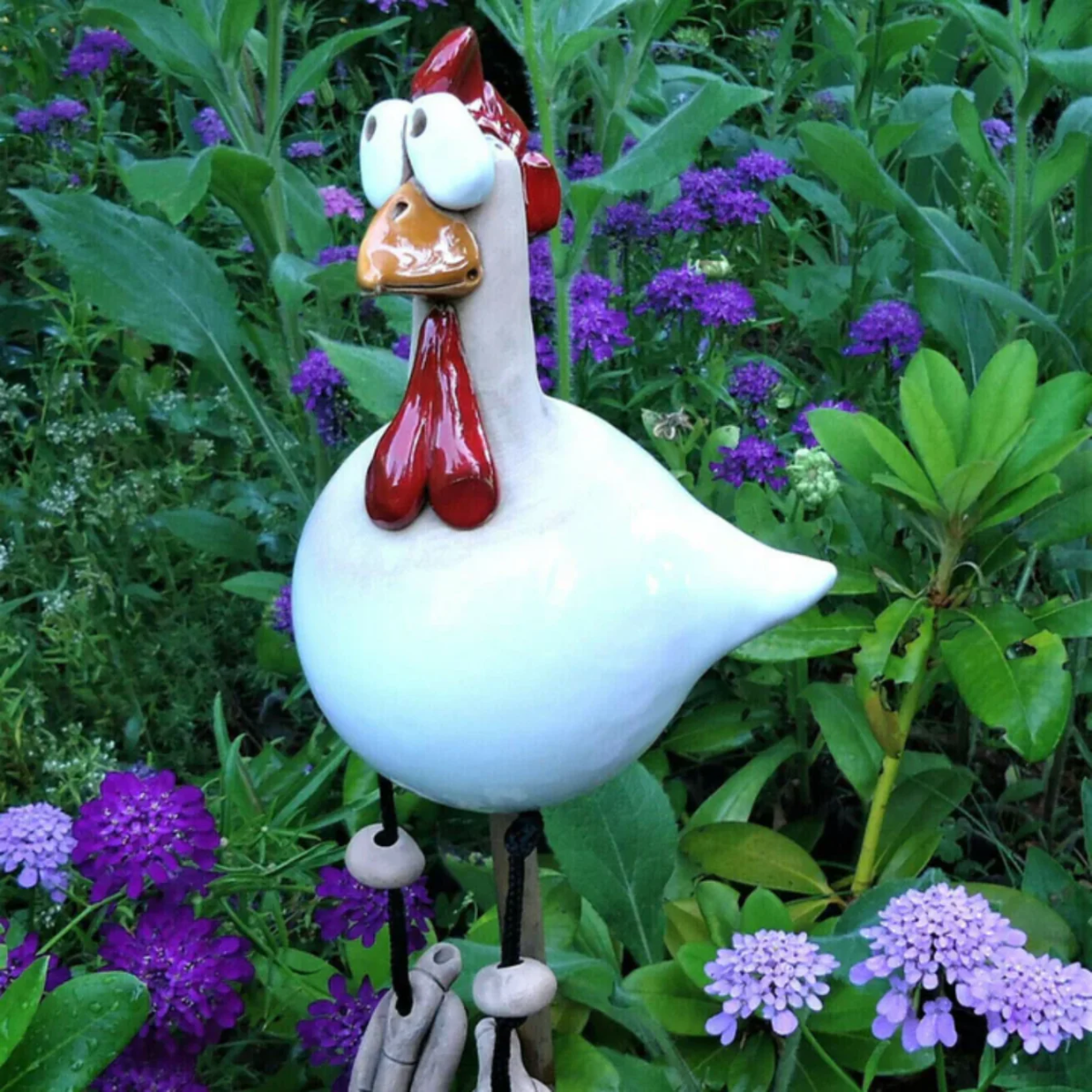 Keramisches Gartenhuhn – 1+1 GRATIS