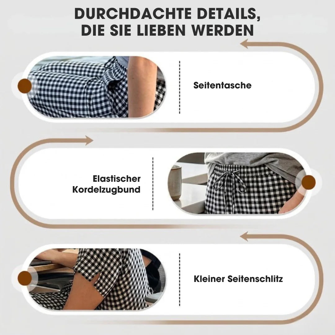 Elena™ – Caprihose aus Baumwoll-Leinen mit Kordelzug