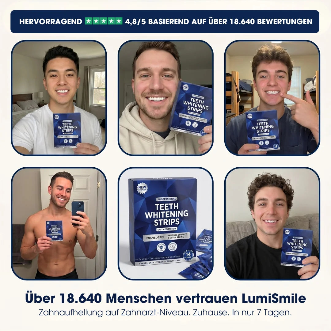 LumiSmile™ – Sofort weissere Zähne – 14 Streifen
