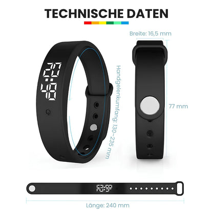 SmartSense™ – Smartband mit Herzfrequenzmesser & Schrittzähler